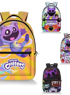 跨境波比的游戏时间第三章smiling critters大容量全幅书包双肩包