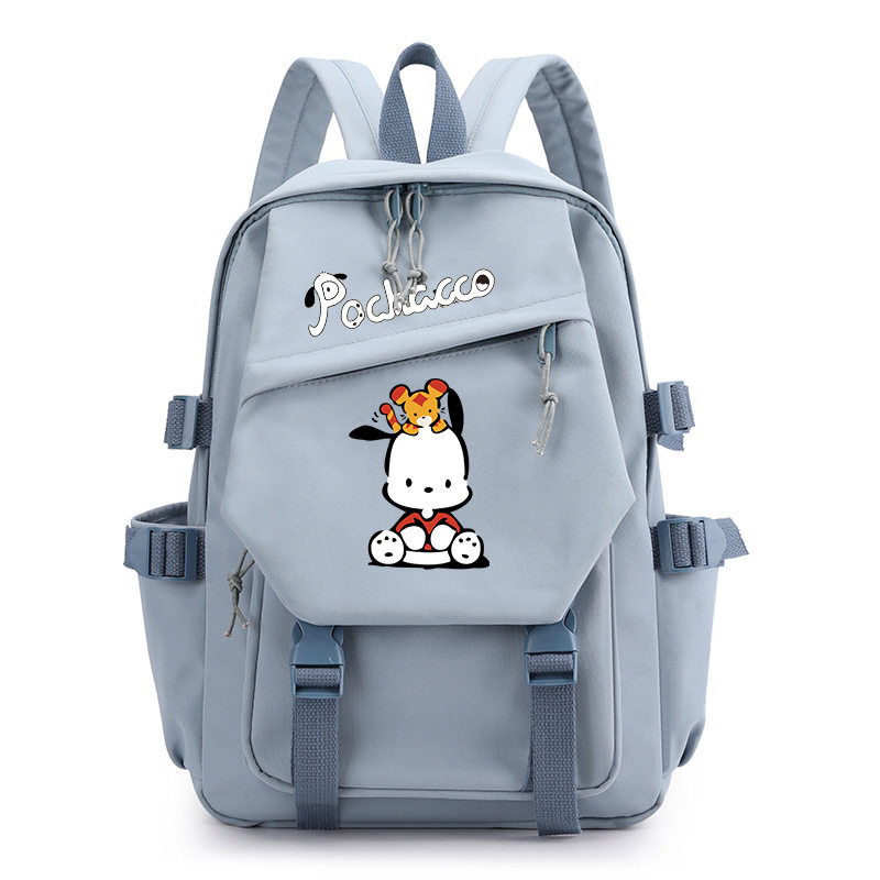 帕恰狗 Pochacco印花双肩背包护脊减负学生书包纯色卡通帆布包