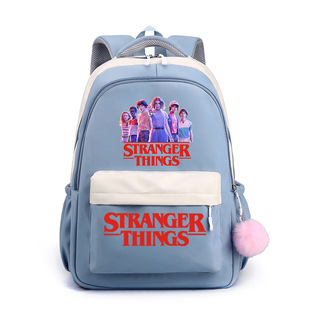 怪奇物语stranger things时尚周边印花学生书包跨境大容量双肩包