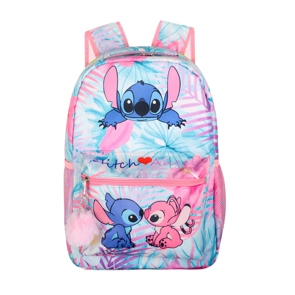 跨境热销卡通粉色全印花背包中小学生大容量书包女生双肩包现货