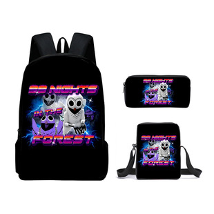 3D新品游戏 99 nights in the forest 书包背包斜挎包笔袋三件套