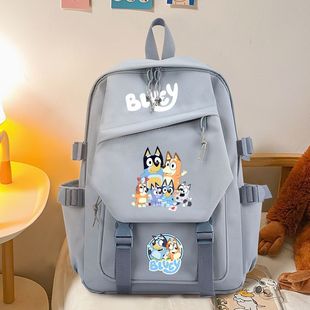 新款中小学生休闲百搭布鲁伊背包2024大容量户外校园bluey书包酷