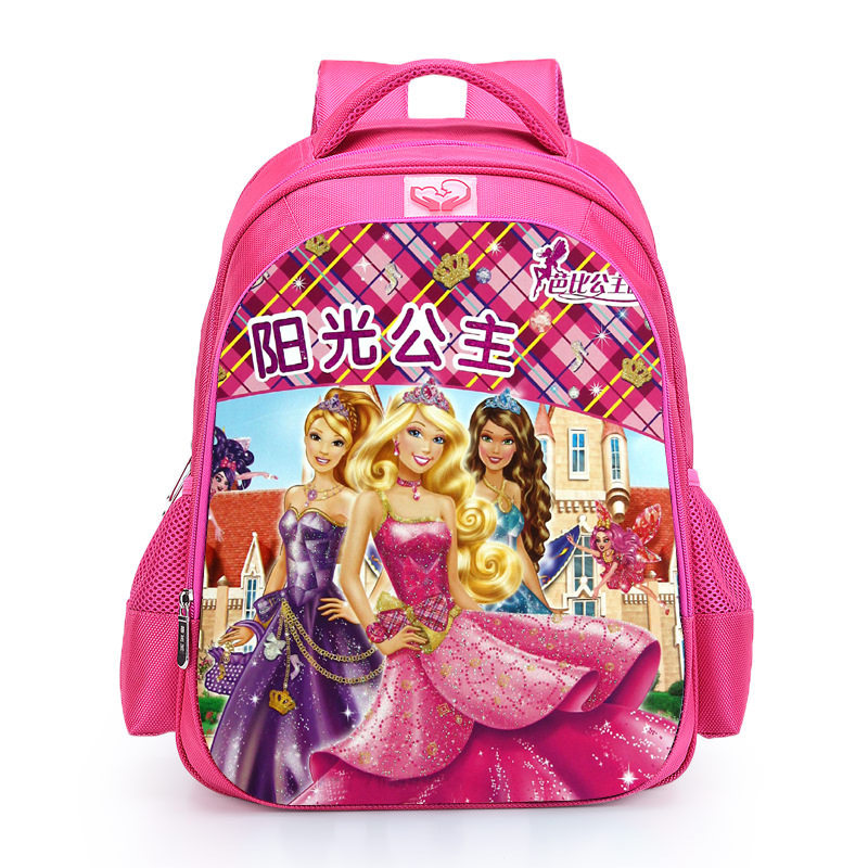 芭比书包女孩小学生一二三45年级幼儿园双肩背包女 中大学生背包