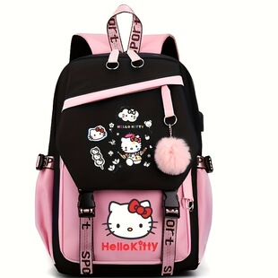 2025跨境热卖KT猫书包儿童背包中小学生大容量学院风书包双肩包