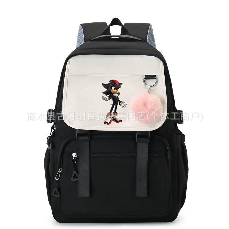刺猬索尼克3Sonic3印花双肩背包可爱卡通护脊减负学生书包帆布包