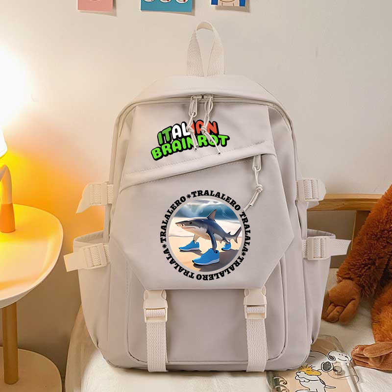 新款tungtungsahur通通哥木棍人抽象国外山海经男女背包双肩书包