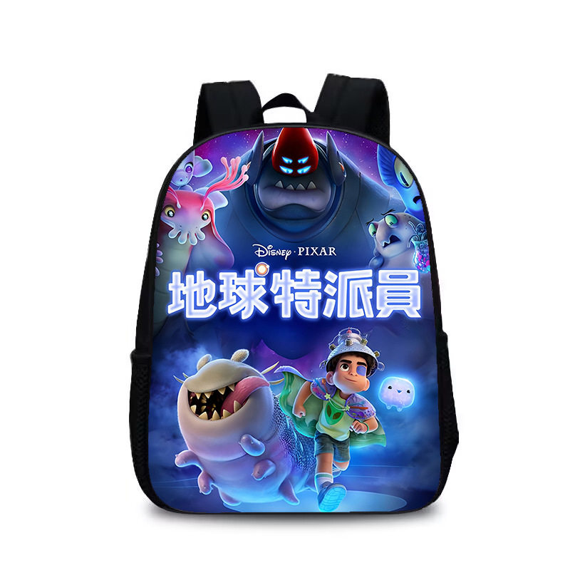 跨境批发地球特派员印花双肩背包elio中小学生儿童幼儿园35CM书包,文具电教/文化用品/商务用品,学生书包,淘宝优惠券,粉丝福利购,淘宝优惠卷