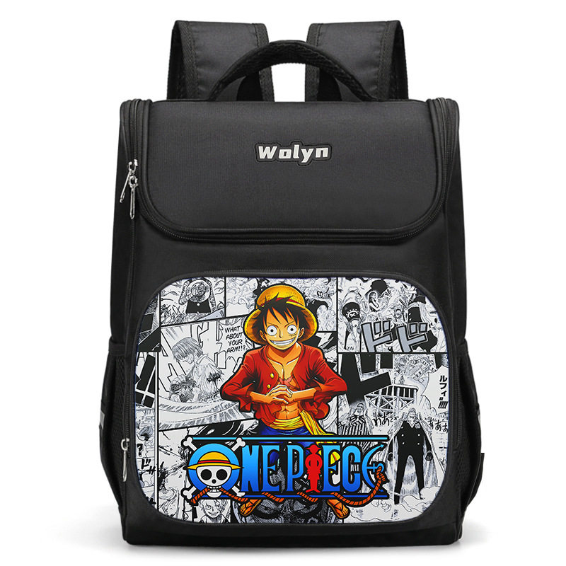 海贼王书包路飞索隆男生背包小学生123456年级大容量立体双层包