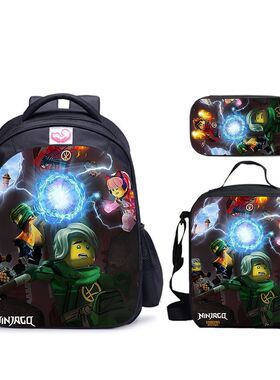 2025新款-三件套书包+挎包+笔袋-LEGO Ninjago Season5系列可代发