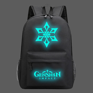 动漫周边Genshin Impact元神夜光双肩背包中学生欧美休闲书包