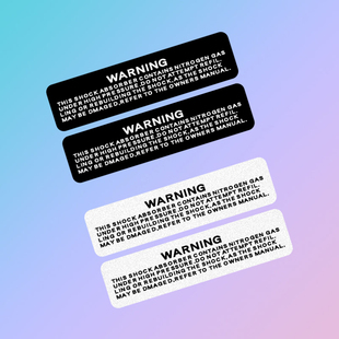 warning避震改装警示贴纸通用型摩托车减震贴 警示反光贴电动车贴