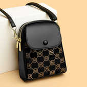 品牌复古真牛皮手机钥匙包小包包女2024新款 夏天单肩斜挎女士腰包