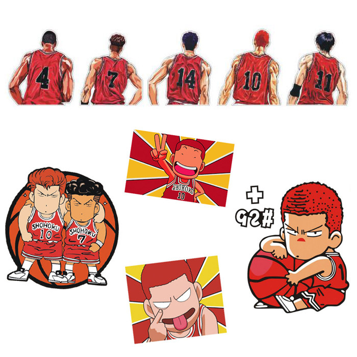 灌篮高手汽车贴纸樱木花道卡通创意篮球车尾车身装饰贴画划痕遮挡