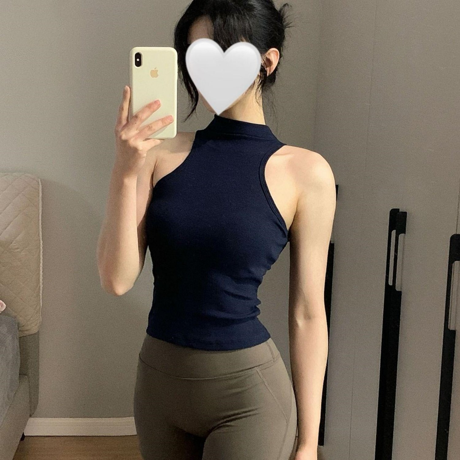 一体式固定杯运动内衣女普拉提辣妹半高领瑜伽无袖工字背心健身服,运动服/休闲服装,运动背心,淘宝优惠券,粉丝福利购,淘宝优惠卷