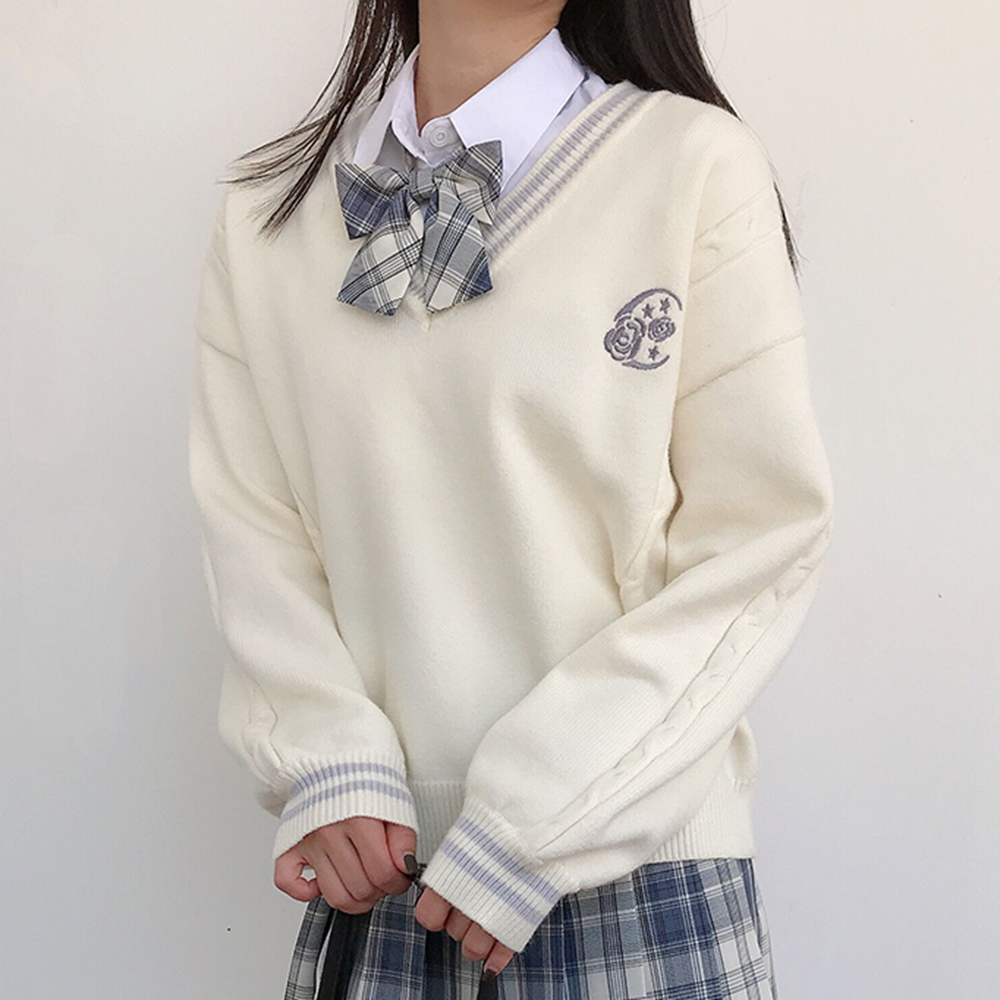 jk加厚学院风兔绒长袖套头毛衣