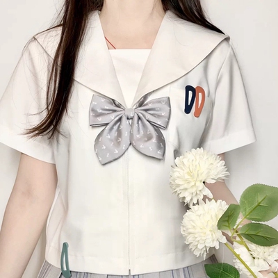 jk水手服白无本名古屋襟短袖上衣