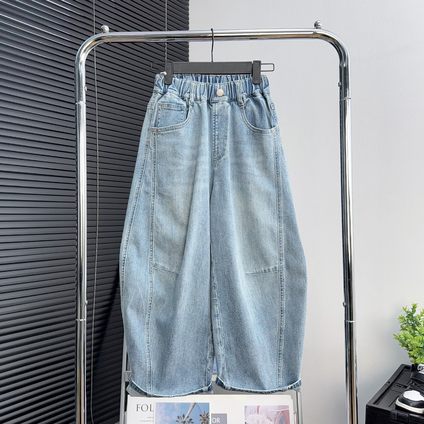 啦芙莱童装男女童牛仔裤2026春季中大童宽松弯刀裤儿童休闲裤1503,童装/婴儿装/亲子装,裤子,淘宝优惠券,粉丝福利购,淘宝优惠卷