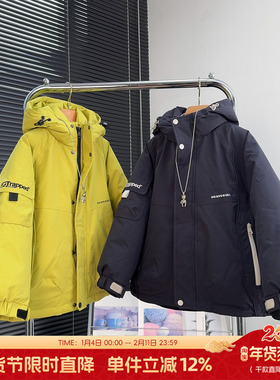 布芮欧童装儿童羽绒服2025冬季新款中大童派克服男女童外套18123