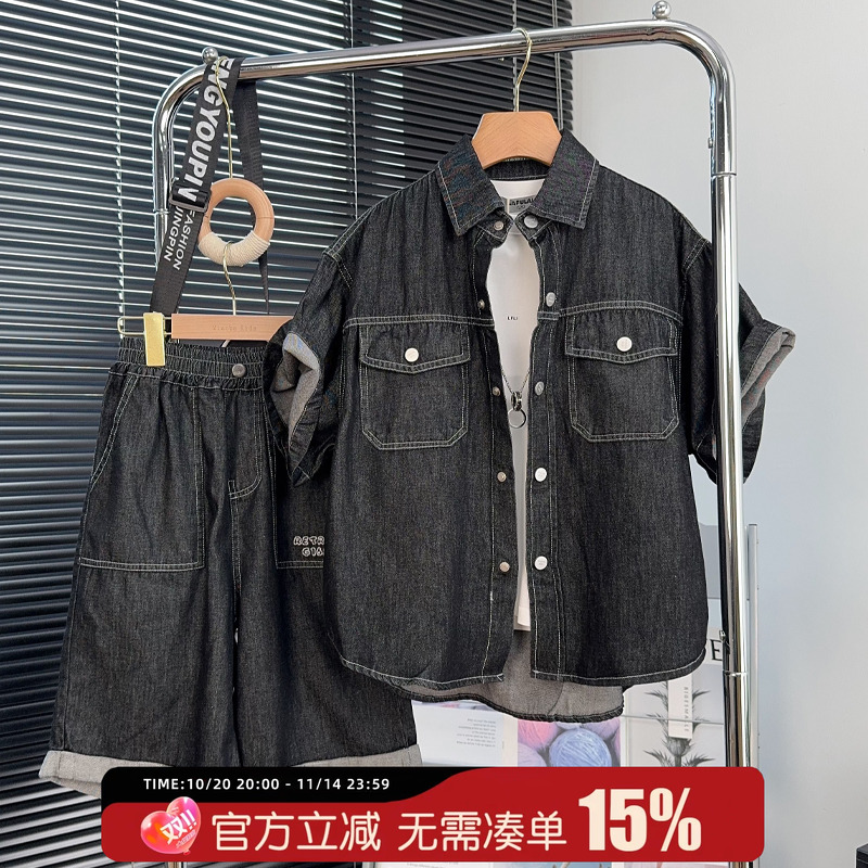 品牌童装儿童薄款牛仔套装