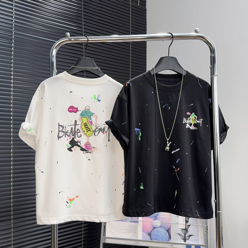 大E小e童装男女童涂鸦短袖T恤