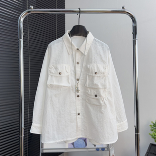 中大童衬衣儿童上衣潮2991 外套2026春季 啦芙莱童装 男女童白色衬衫