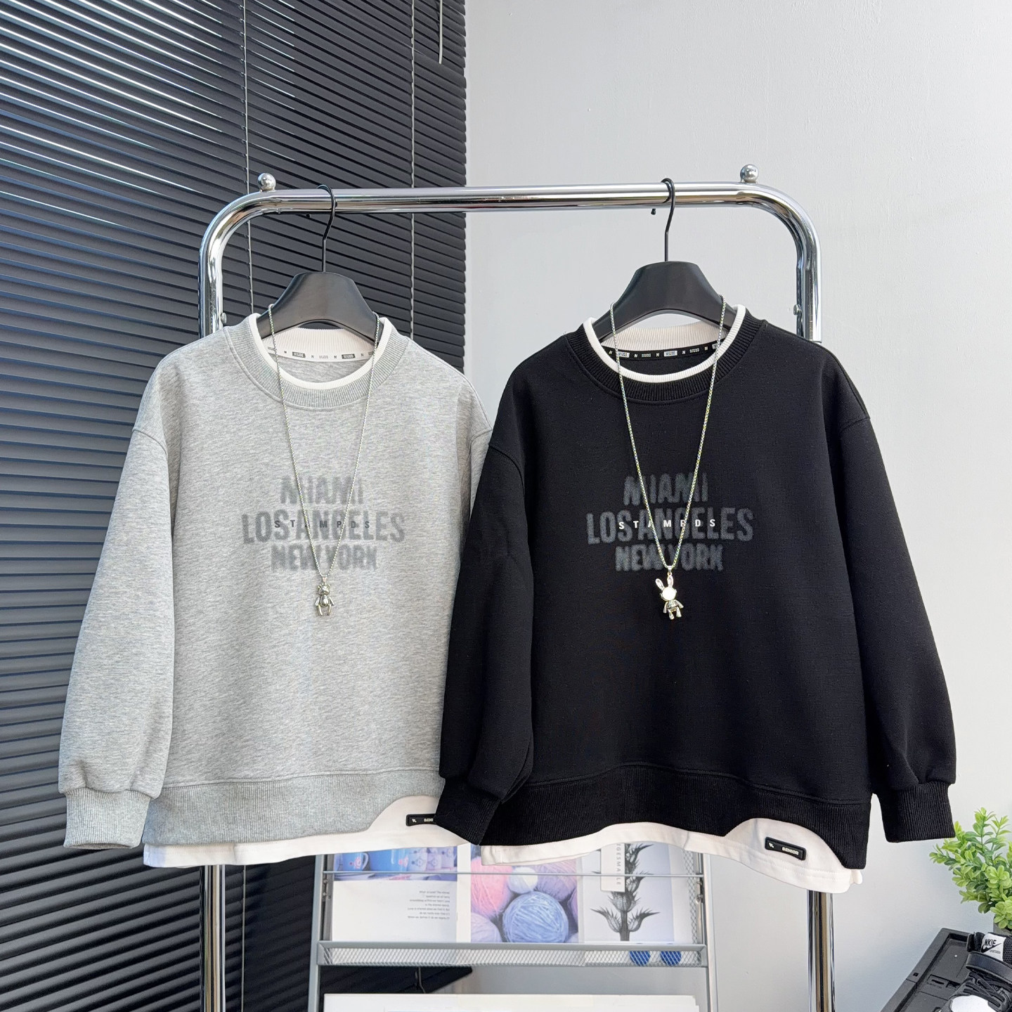 牛哆哆童装男女童假两件卫衣春季中大童休闲上衣儿童套头衫76328