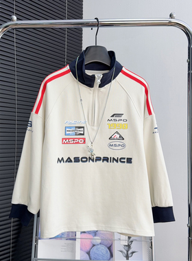 童乐鱼童装男女童半拉链卫衣2026春款中大童上衣儿童立领T恤96227