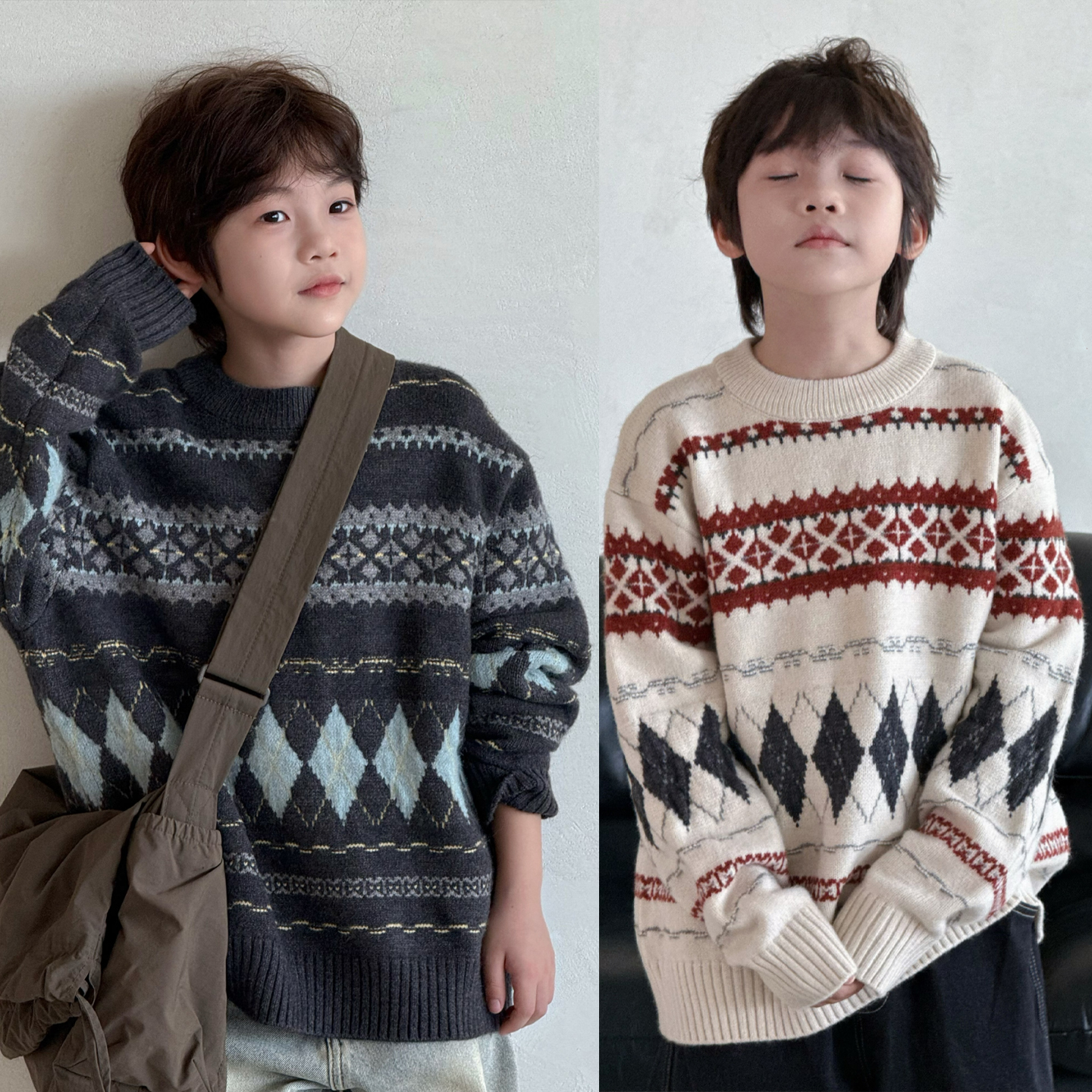 G+童装男女童羊绒毛衣