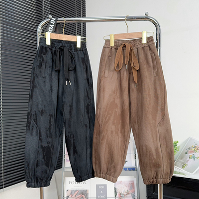 啦芙莱童装男童加绒裤子