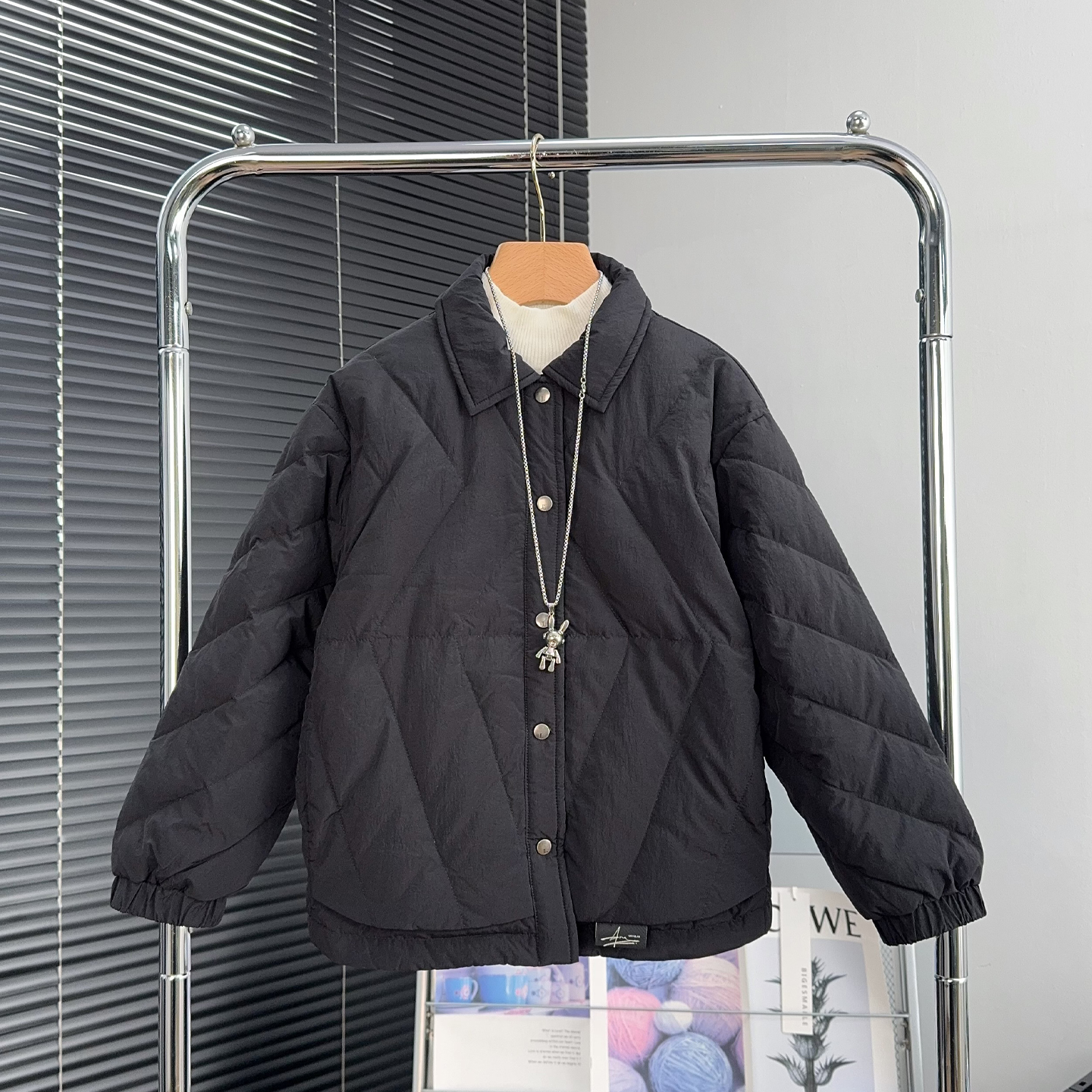 啦芙莱童装男女童翻领羽绒服