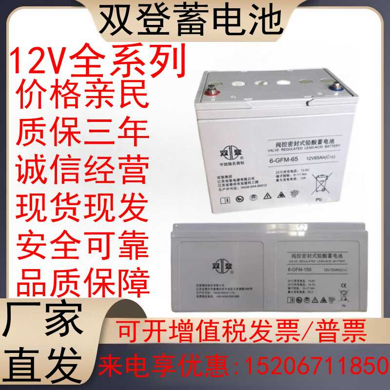 65AH蓄电池铅酸12V直流屏双登