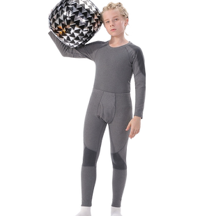 活力四射儿童保暖内衣套装男童秋衣秋裤德绒中大童棉加绒加厚打底