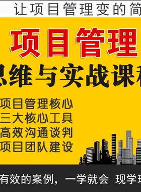 项目经理管理培训课程PMP项目实施团队沟通执行力技巧视频教程