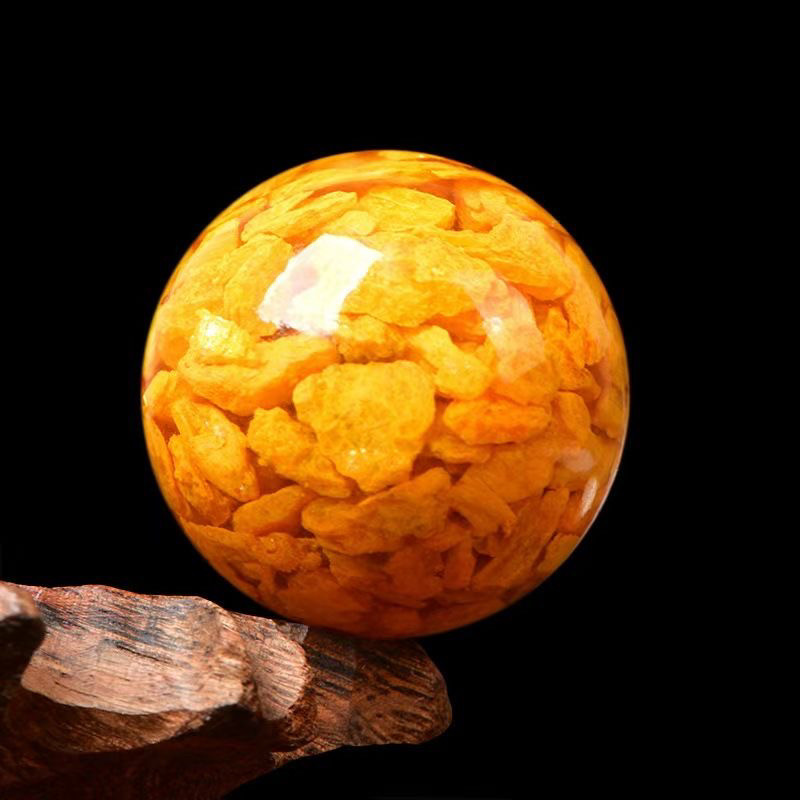 高含量雄黄朱砂散珠子天然原矿d