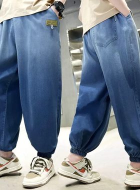 男童天丝牛仔夏季防蚊裤新款