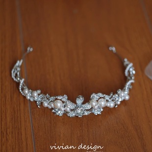 25年新款 蝴蝶结皇冠发箍发冠网红精致新娘配饰女liux耳环一套套装