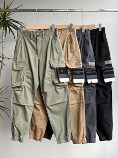 男春秋款 多口袋袖 章工装 BADGE 宽松束脚休闲长裤 PANTS 裤 CARGO