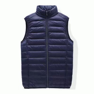 羽绒服马甲50%白鸭绒冬季高尔夫服装男立领坎肩保暖外套轻薄背心