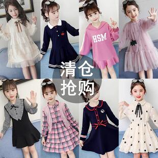 韩版 女童春季 2020新款 连衣裙时尚 女洋气公主儿童裙子春秋 潮衣童装