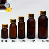 酵素瓶 避光玻璃 药水瓶茶色玻璃密封瓶 50ml棕色口服液瓶 30ml