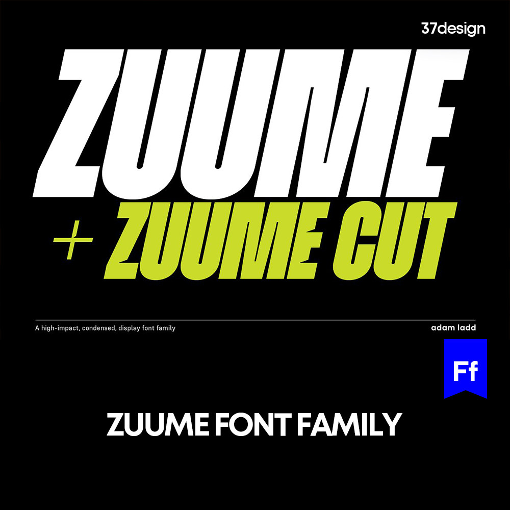 Zuume 无衬线英文字体体育运动品牌logo标识排版版式字体安装下载