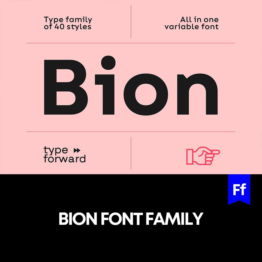 Bion 无衬线英文字体logo标识标题排版版式字体家族安装下载mac