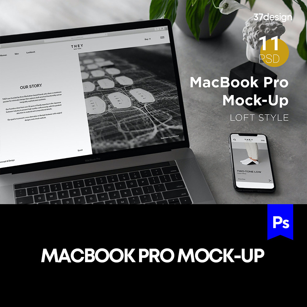 MacBook 智能设备笔记本屏幕UI界面展示效果场景样机mockup模版