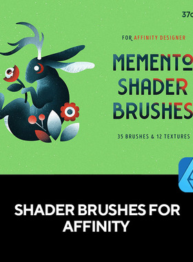 高端Affinity笔刷35款喷漆颗粒沙砾噪点效果插画插图绘画工具