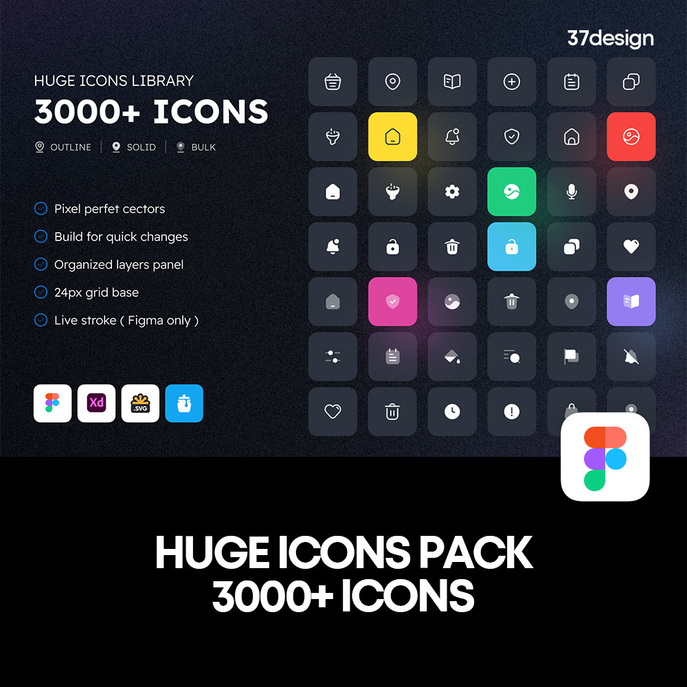 3000+UI网站移动应用程序web网页单线Icon图标标识矢量设计素材