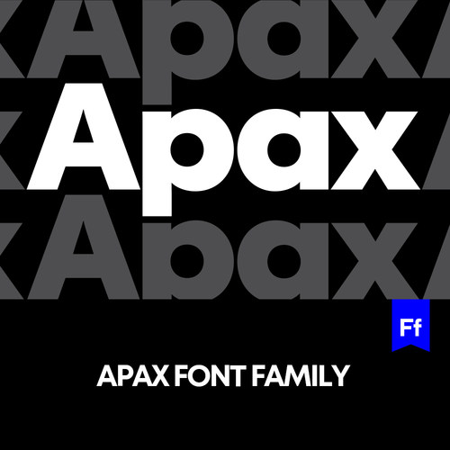 Apax 12款无衬线英文字体logo标识排版版式字体家族安装下载mac