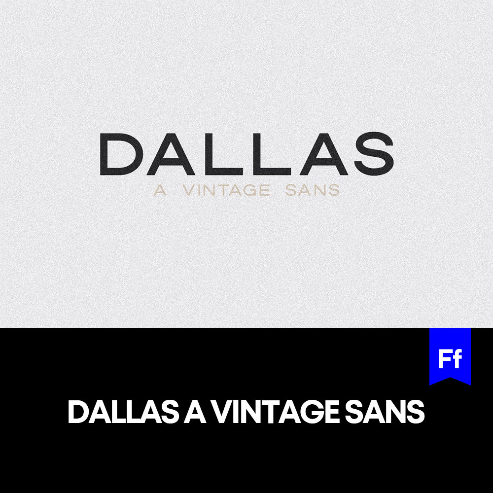 Dallas 现代极简无衬线英文字体logo标识美工字体安装下载mac
