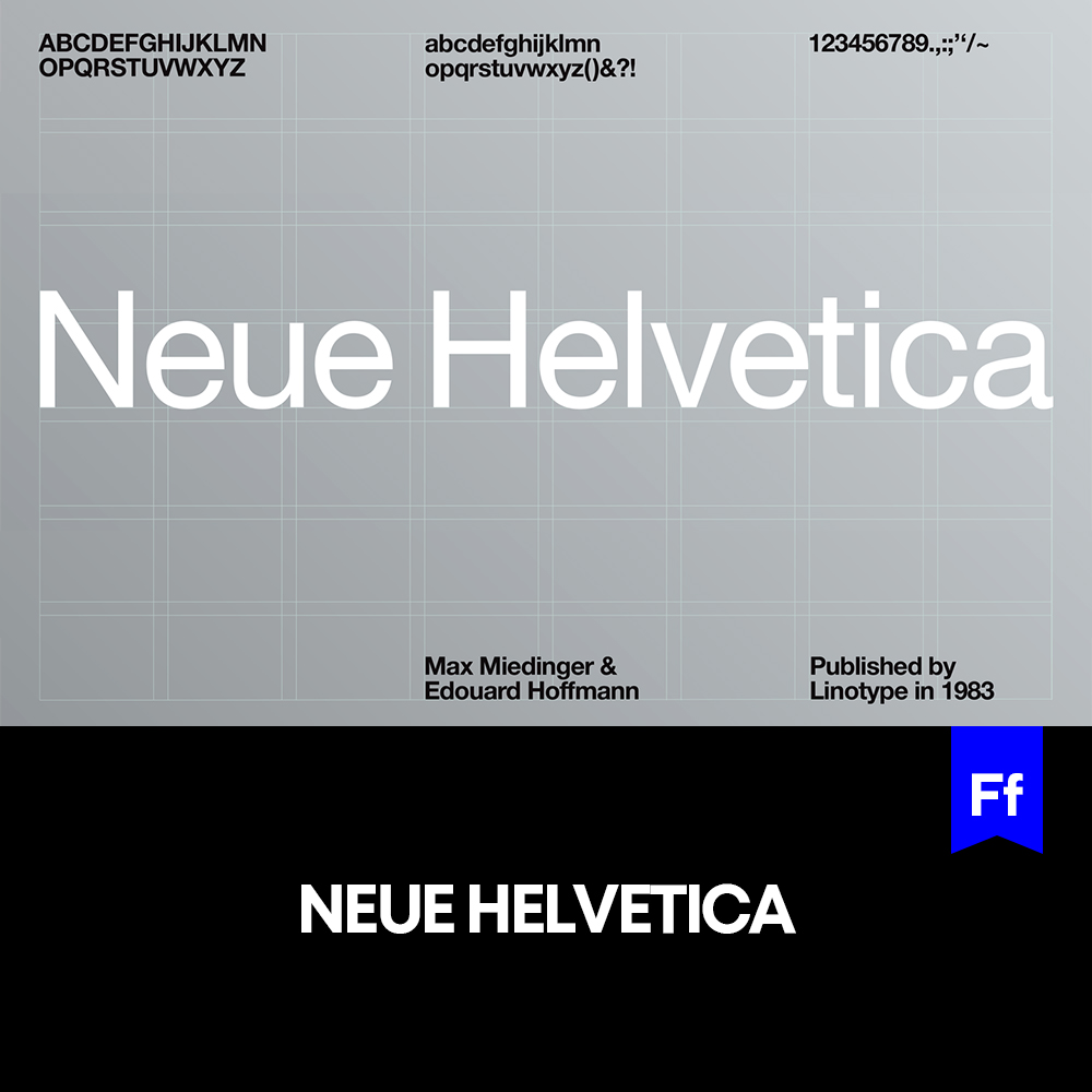 Neue Helvetica 1组51款无衬线英文字体品牌logo标识排版版式字体