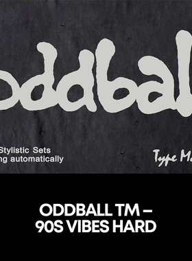Oddball TM 涂鸦笔卡通儿童英文手写英文logo标志字体安装下载mac