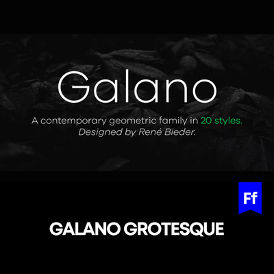 Galano Grotesque 无衬线英文字体logo标识排版版式字体家族安装